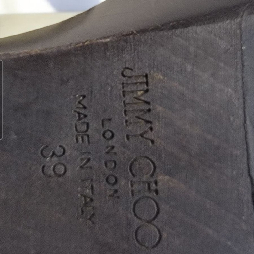 Jimmy Choo 39 Women's 8 US Mule Ulrika Platform Brown Leather Snakeskin Texture - Picture 8 of 12
